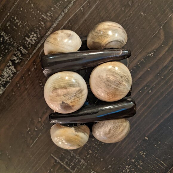 Vintage Chunky Bone Statement Cuff Bracelet Oversized Stretch Boho Neutral - Picture 3 of 8